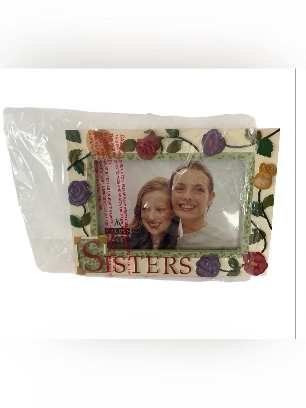Malden Floral 'Sisters' Picture Frame with Red, Purple, Green Accents